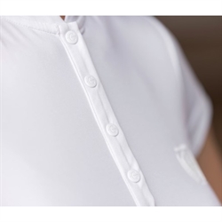 Covalliero Tourn Stævne T-Shirt til Damer /Hvid - Med knapper