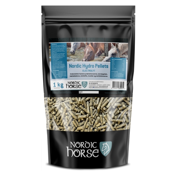 Nordic Horse Hydro Pellets - Elektroytter - 1 kg pose