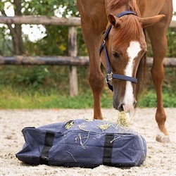 QHP Hay Cushion /Navy - Modelfoto med hest