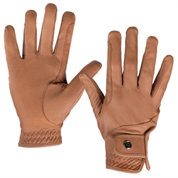 QHP Ridehandsker Leather Pro /Cognac