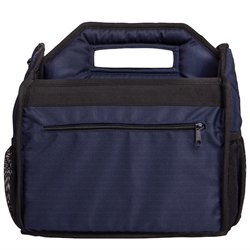 QHP Strigletaske med Mesh /Navy - Bagside med lomme med lynlås