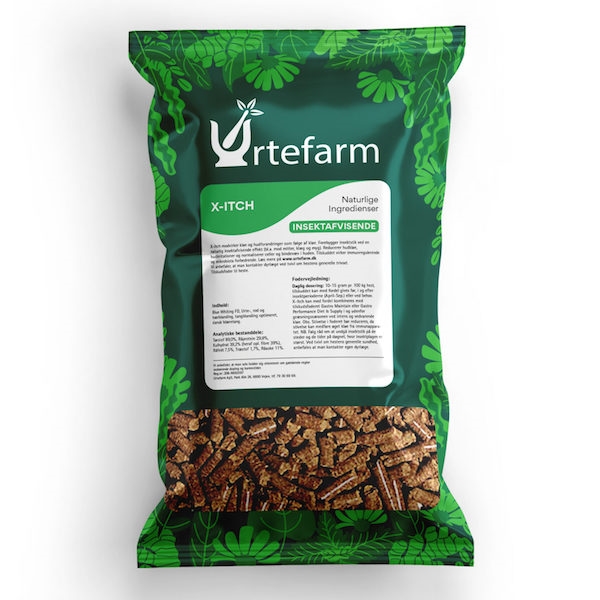 Urtefarm X-Itch pellets - Tilskud til hest.